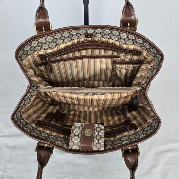 Nine West Tote Brown Tones 15" x 5" x 11" - Picture 5 of 16